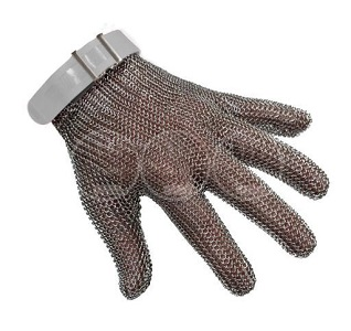 Chain Mesh Glove Small White