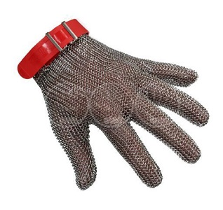 Chain Mesh Glove Medium Red