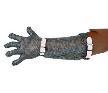 Chain Mesh Cuff Glove Small White