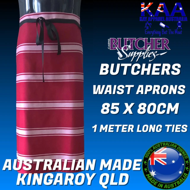 Cloth Waist Apron Red/White