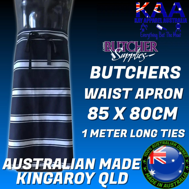 Cloth Waist Apron Navy/White